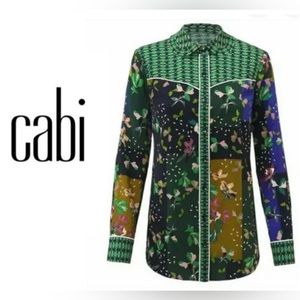 CAbi Multicolor Floral Blouse